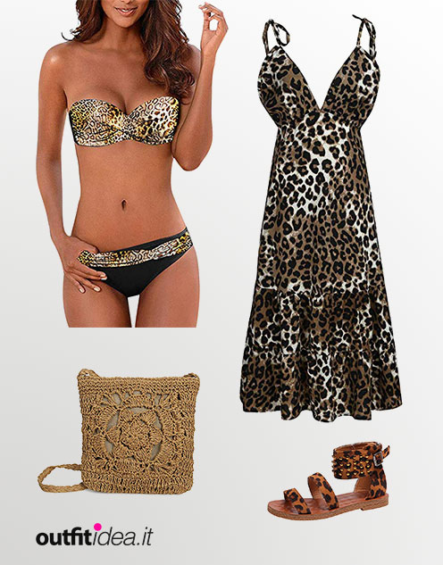 outfit leopardato